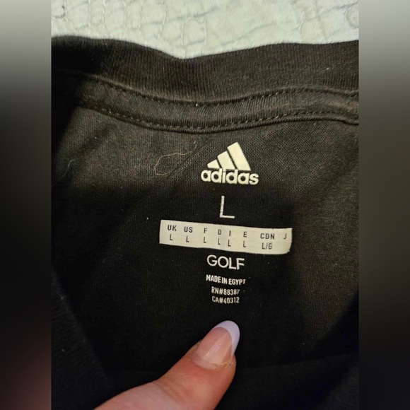 Men’s Adidas Black Golf T Shirt In Large (fits Like Medium) - Picture 3 of 6